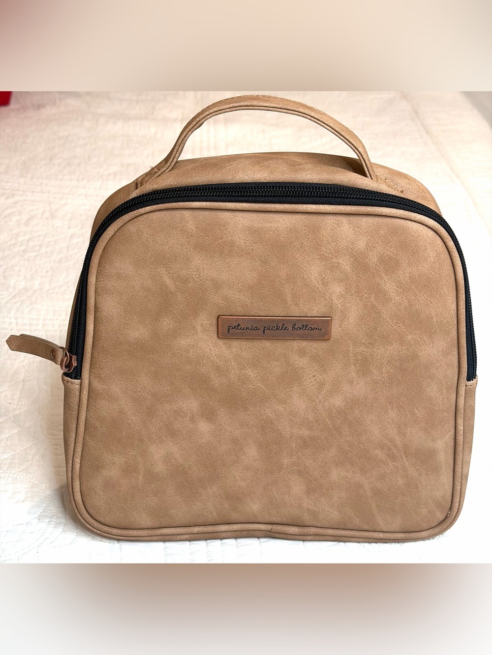 Petunia Pickle Bottom Insulated Bottle Bag Tote Limited Addition Brioche Brown